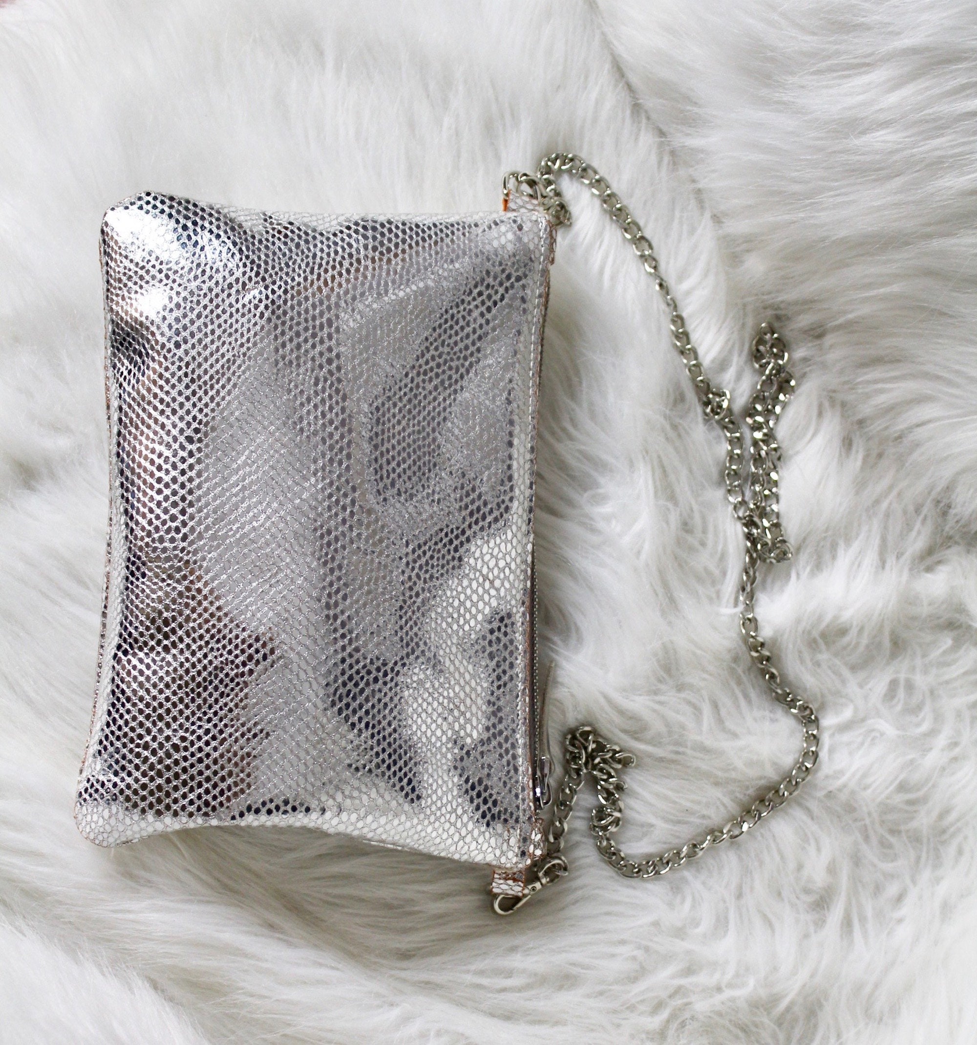 silver party purse