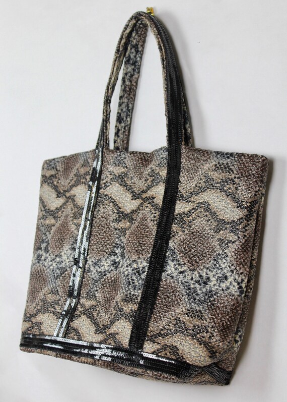 snake print tote
