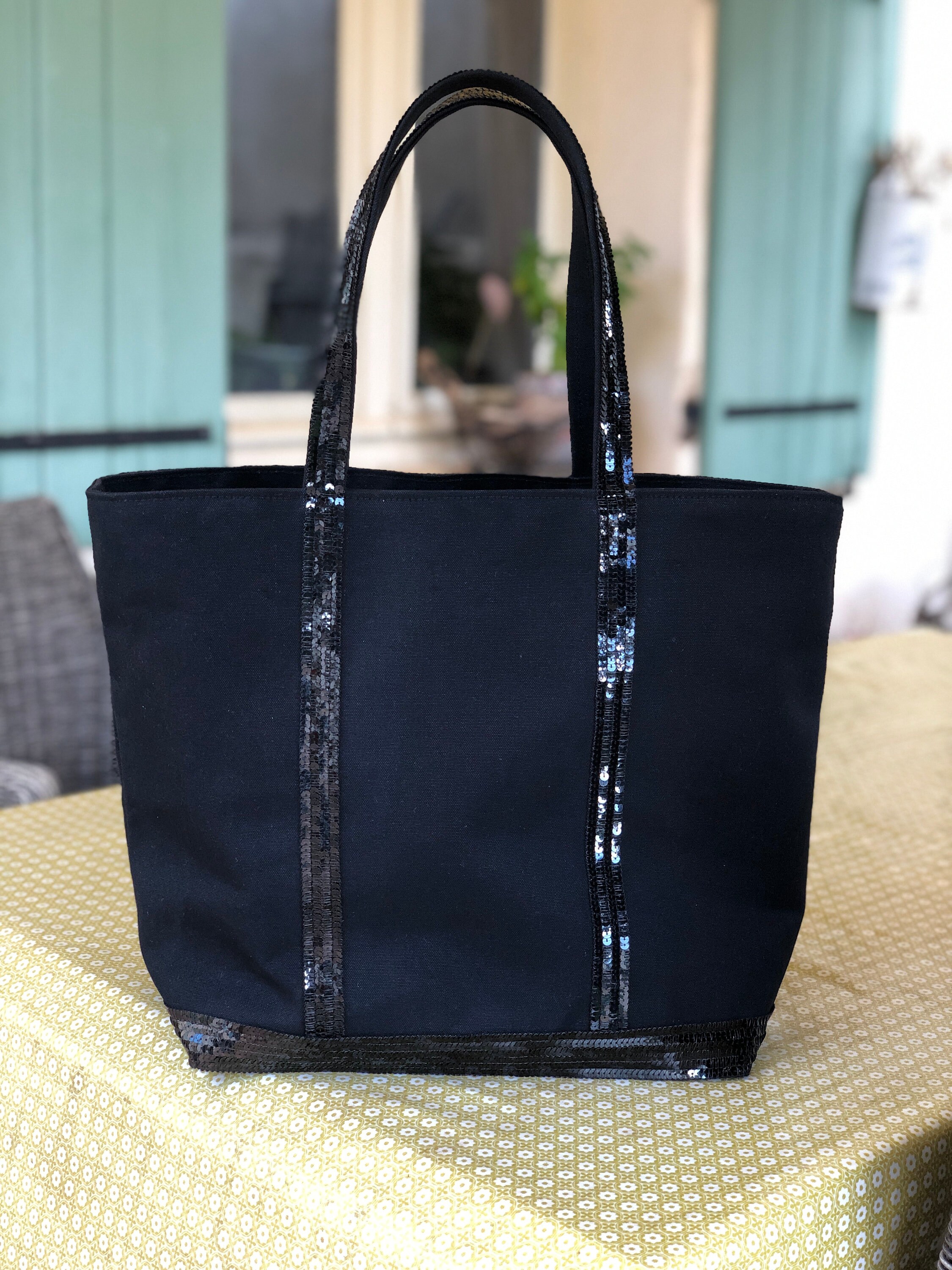 Chic Black Glitter Tote Bag High end Fashion Bag Trendy Glitter Bag Exclusive Black Tote Bag Etsy UK