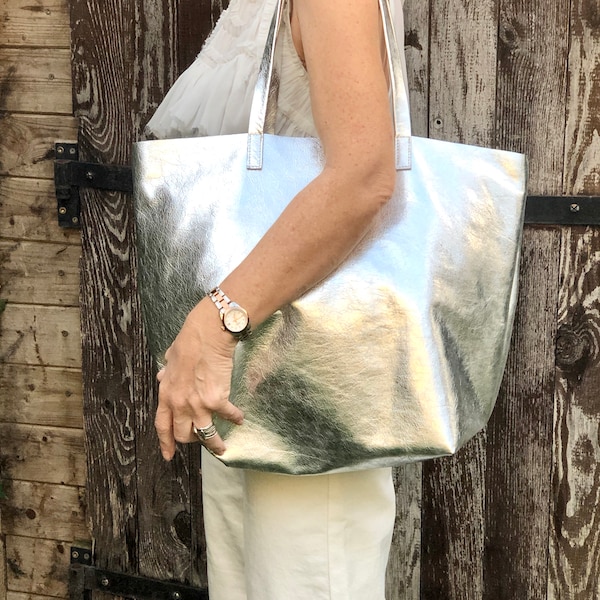 Leather Market Bag Etsy