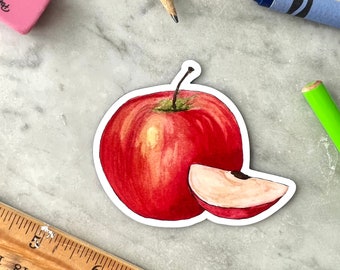Vinyl Watercolor Apple Magnet, Vinyl Watercolor Magnet, Vinyl Apple Magnet, Watercolor Apple Magnet, Teacher Gifts, Teacher Magnet