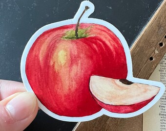 Vinyl Watercolor Apple Sticker, Vinyl Watercolor Sticker, Vinyl Sticker, Apple Sticker, Watercolor Apple Sticker, Teacher Gifts, Teacher
