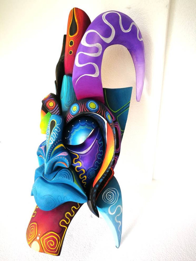 art from Costa Rica tribal mask Boruca mask beautiful warrior mask