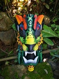 Jaguar mask, Jaguar mask, Boruca mask, traditional mask from Costa Rica, ceremonial mask, handmade, wooden mask for make product logo