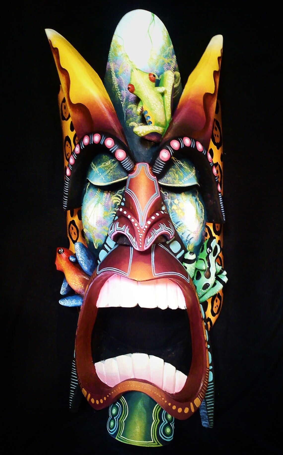 Authentic Indigenous Mask Directly From Boruca Wooden Mask Etsy