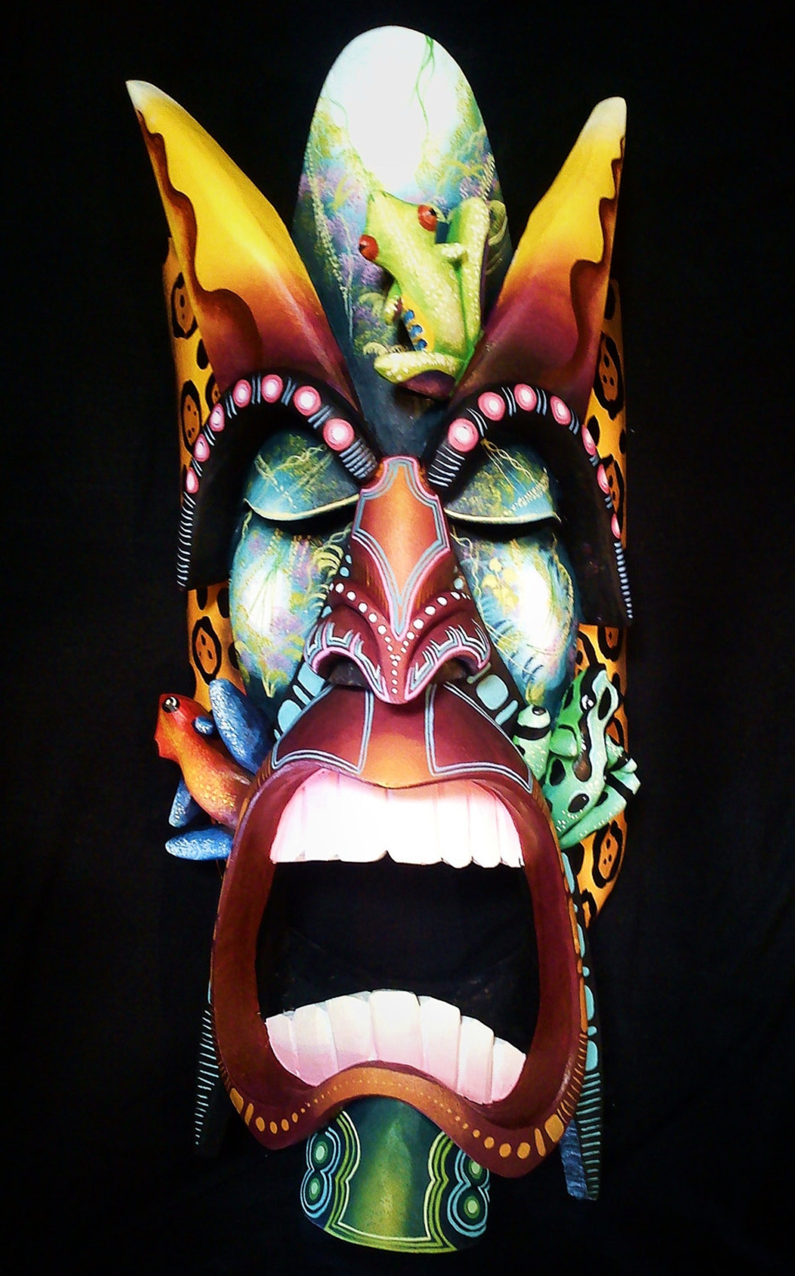 Authentic Indigenous Mask Directly From Boruca Wooden Mask Etsy