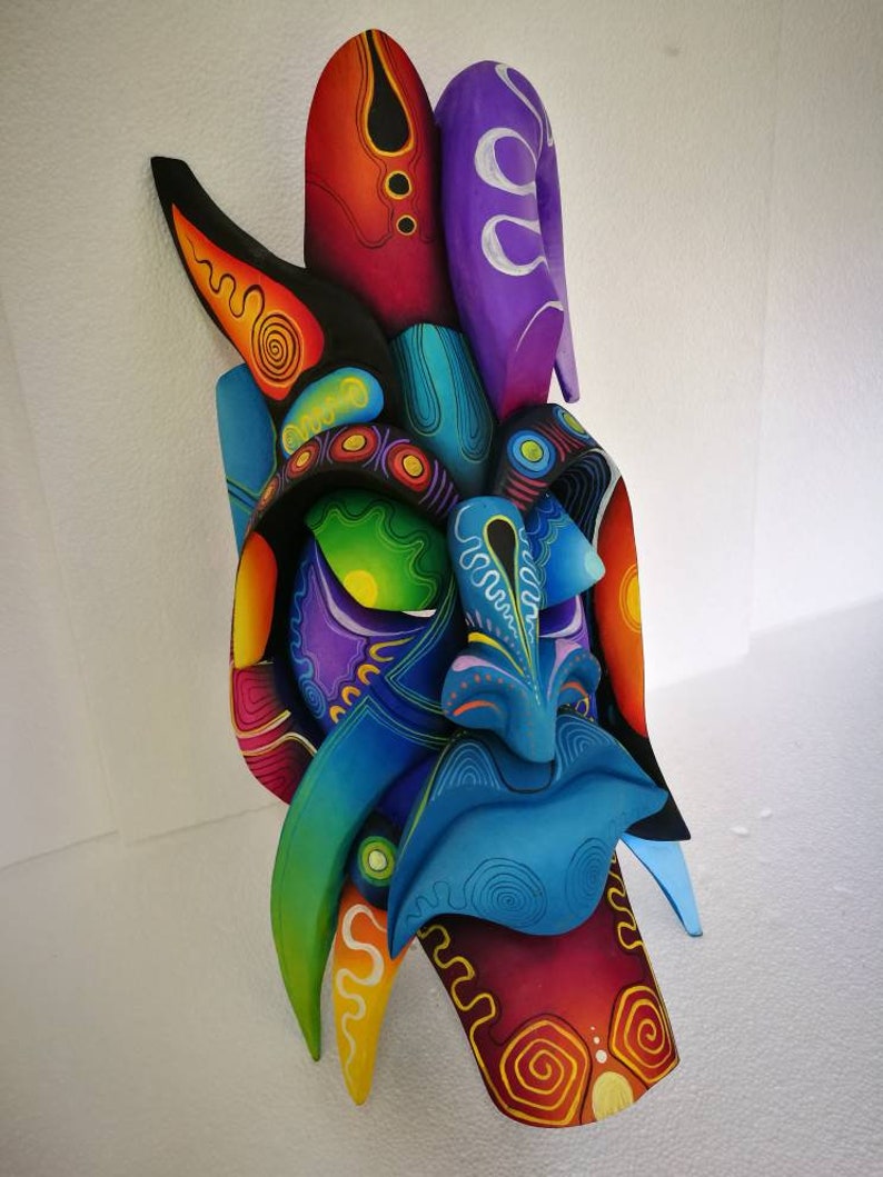 art from Costa Rica tribal mask Boruca mask beautiful warrior mask