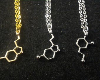 Serotonin Molecule Choker; Dopamin Molecule Choker; Happiness Molecule Necklace; Creativity Molecule; Gift For Her; Gift For Him