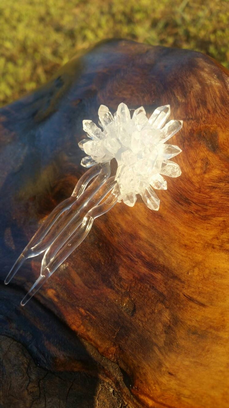 Unique vintage crystal hair comb