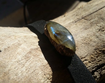 Labradorite Leather Choker