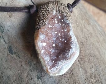 Druzy Agate Geode Cluster