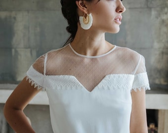 Wedding top with lace "Cumbia"