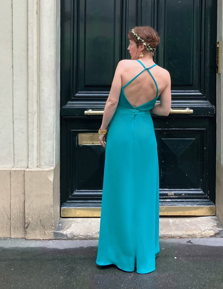 Robe Dos Nu Plongeant Etsy