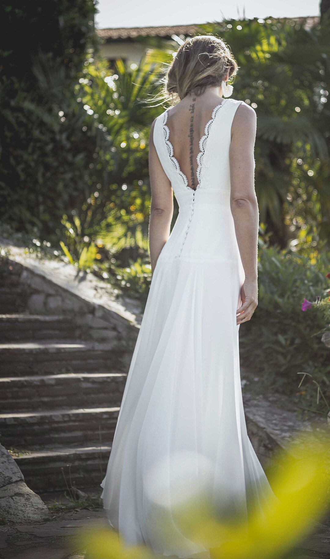 Robe longue mariee BARIS robe de chambre taille basse en dentelle et soie Etsy France