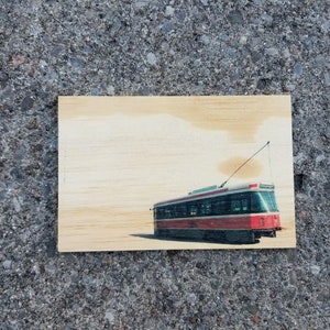 Tramway de la TTC - Carte postale en bois