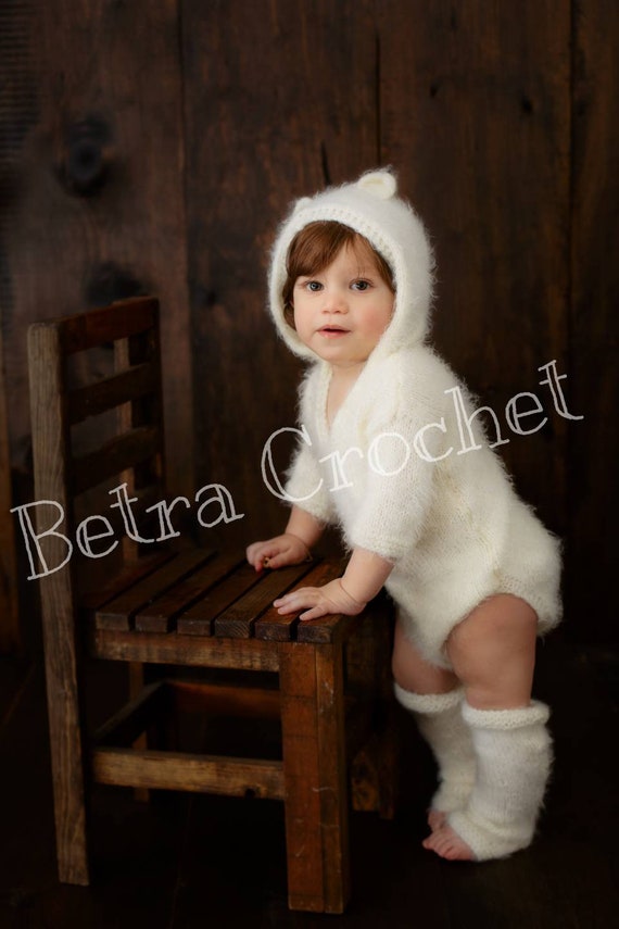fuzzy bear baby outfit