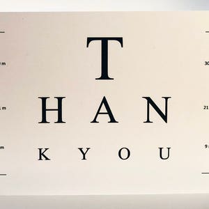 Eye Doctor Thank You Card Surgery Eye Test Glasses Optometrist Optometry National Doctors Day Medical Theme Eye Doctor image 5