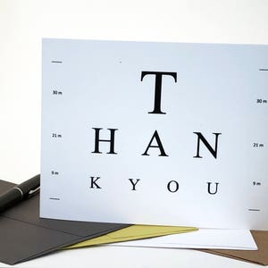 Eye Doctor Thank You Card Surgery Eye Test Glasses Optometrist Optometry National Doctors Day Medical Theme Eye Doctor image 2