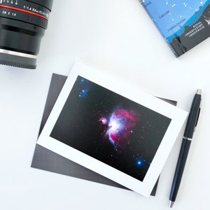 Orion Nebula Greeting Card Eclipse Photography Handmade Observatory Astronomy Astrophotography Stars Telescope Space image 1
