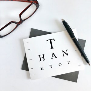 Eye Doctor Thank You Card Surgery Eye Test Glasses Optometrist Optometry National Doctors Day Medical Theme Eye Doctor image 1