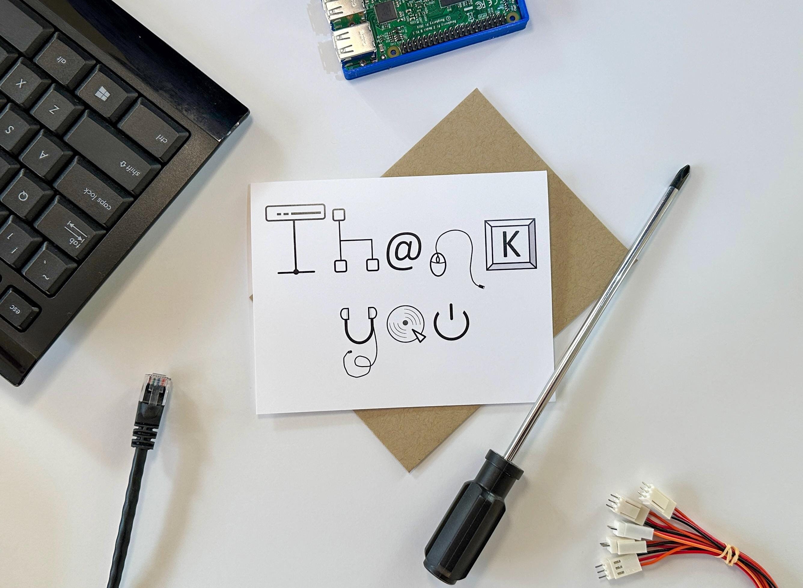 Andrew Ruse Thanks Computer IT Thank You Card - Tech Support - Computers - Help Desk - Information ...