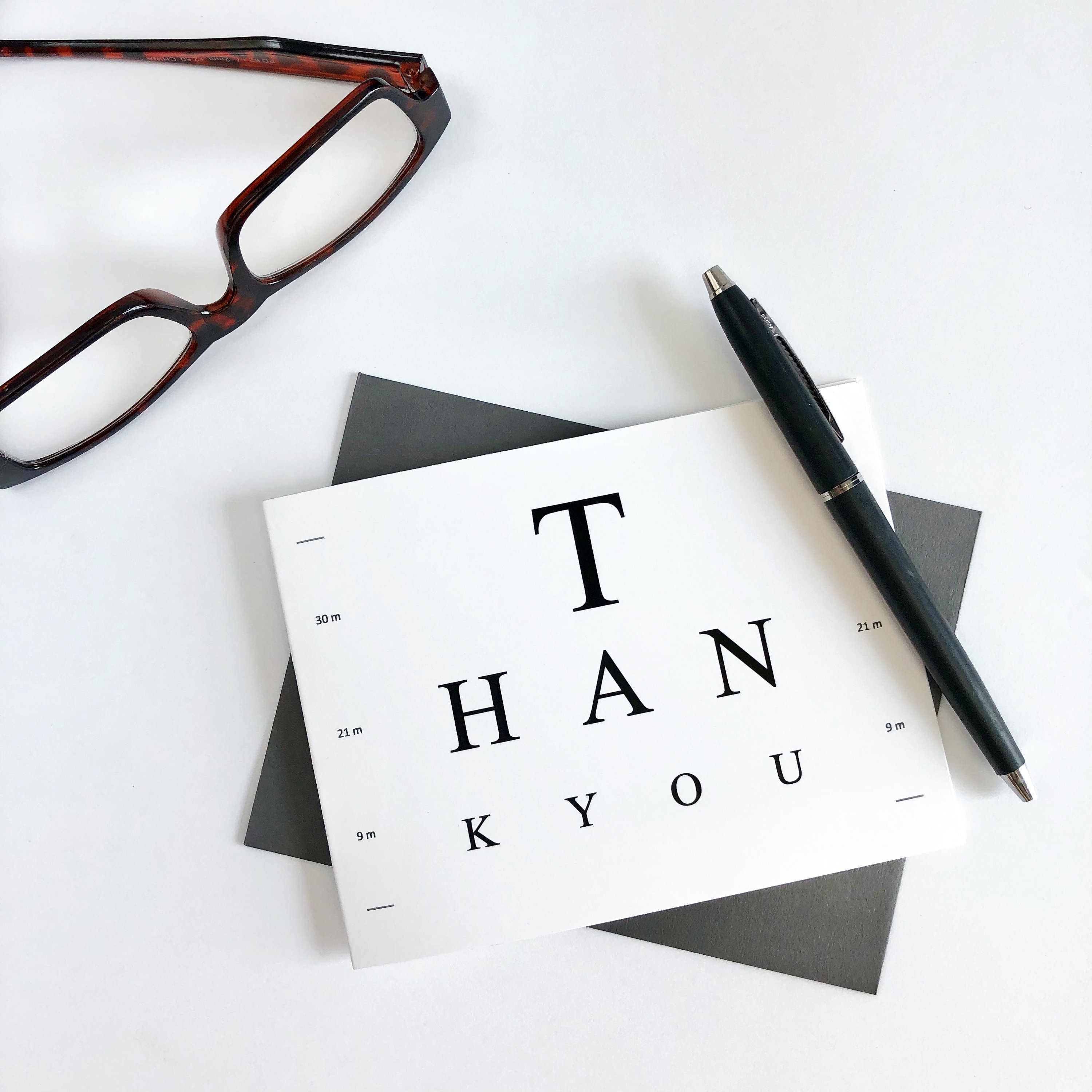 Eye Doctor Thank You Card Surgery Eye Test Glasses Optometrist