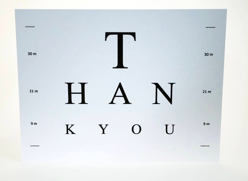 Eye Doctor Thank You Card Surgery Eye Test Glasses Optometrist Optometry National Doctors Day Medical Theme Eye Doctor image 9