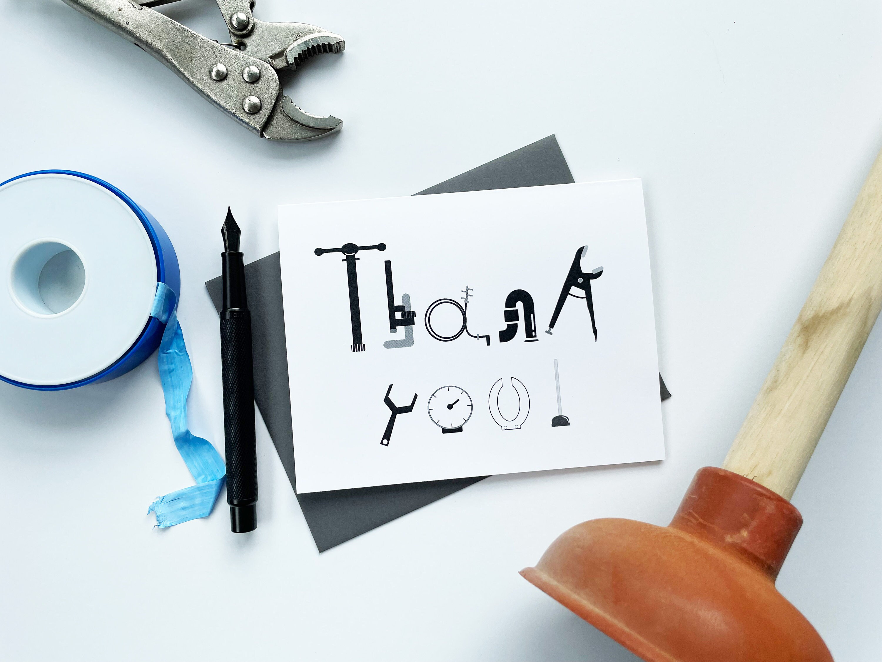 Plumber Thank You Card - Plumbing - Pipefitter - Steamfitter - Water ...