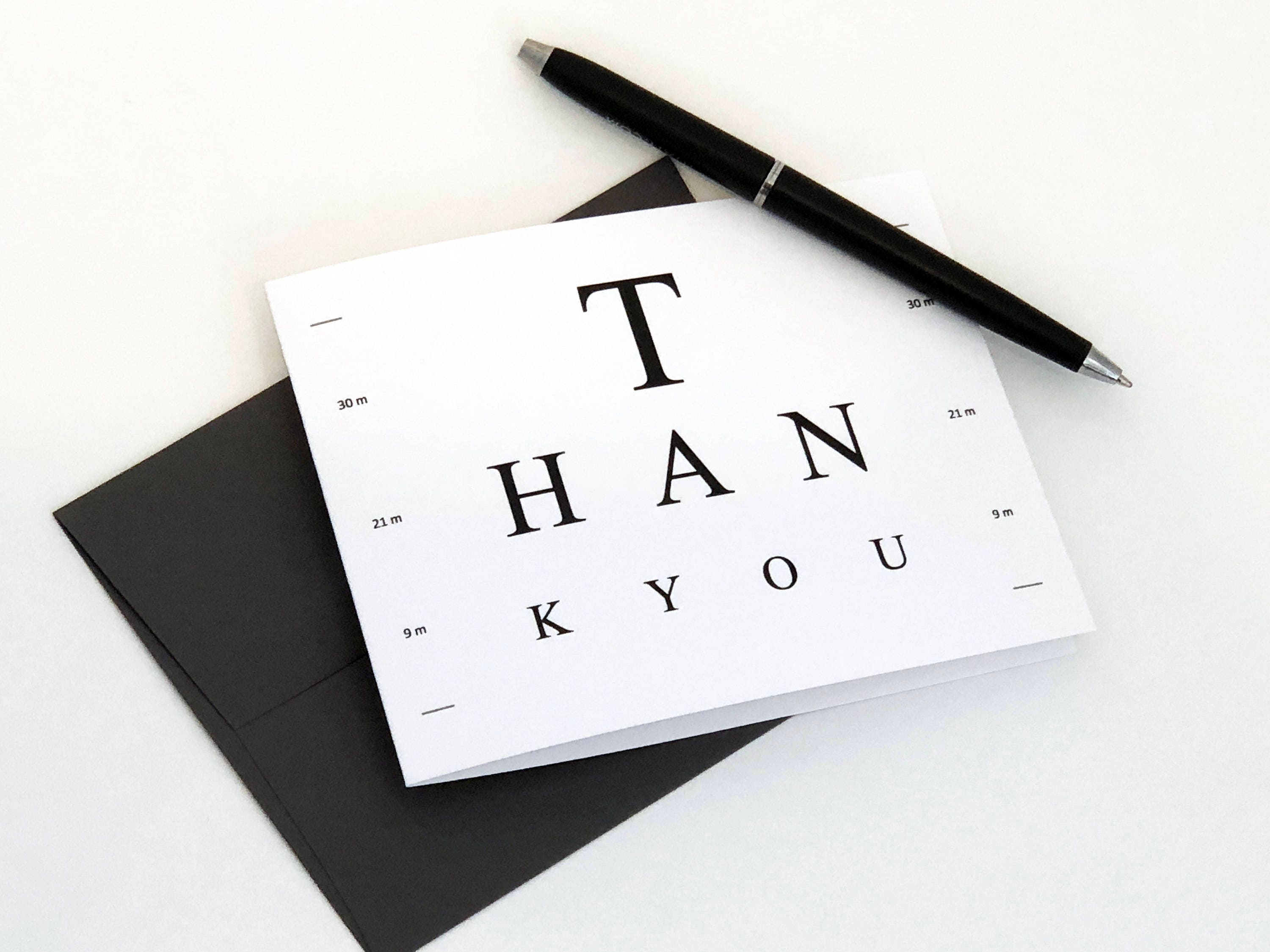 Eye Doctor Thank You Card Surgery Eye Test Glasses Etsy Australia