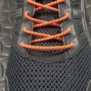 Oranje &Zwart NO TIE Onverwoestbaar Schokkoord Vergrendelen Elastische Schoenveters Hardloopwerkschoenen Wandelen Hardlopen Kind Volwassen Sneaker Robuust