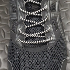 White & Black NO TIE Indestructible Shock Cord Locking Elastic Shoe Laces Running Work Boots Hiking Running Kid Adult Sneaker Rugged Gym