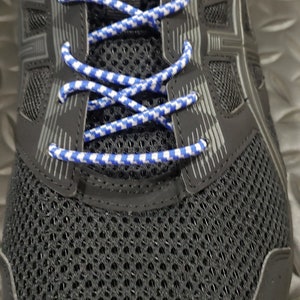 Blauw &Wit NO TIE Onverwoestbaar Schokkoord Vergrendelen Elastische Schoenveters Hardloopwerkschoenen Wandelen Hardlopen Kind Volwassen Sneaker Robuust