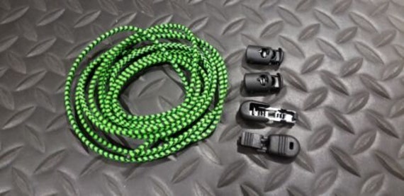 Noir NO TIE Indestructible Cordon de choc Verrouillage Élastique