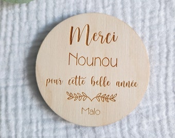 Magnet cadeau merci maitresse nounou atsem avs orthophoniste psychomotricienne