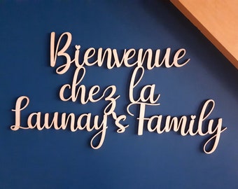 Personalized wall decoration / wooden family