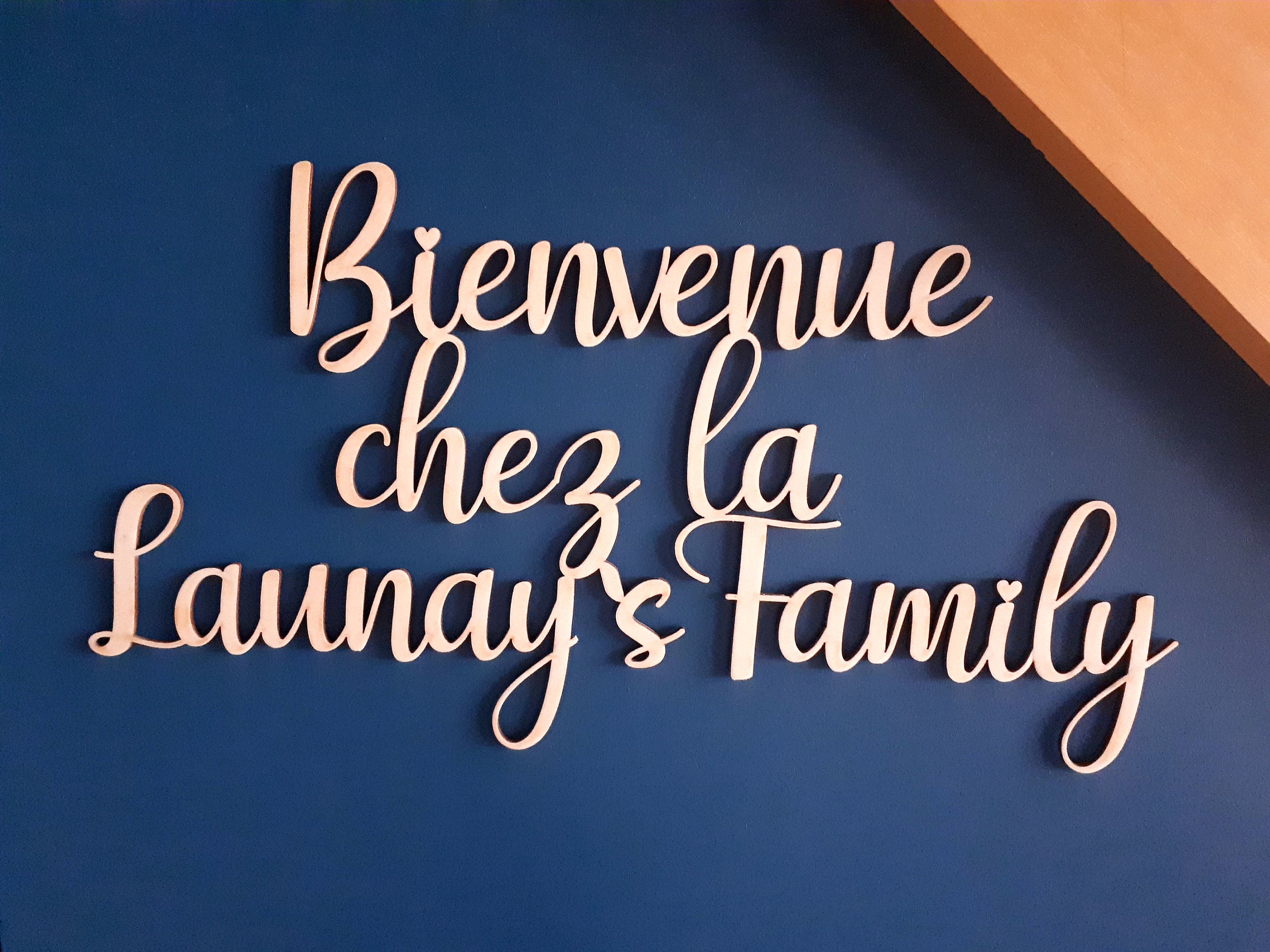 Décoration Murale Personnalisée/Famille en Bois