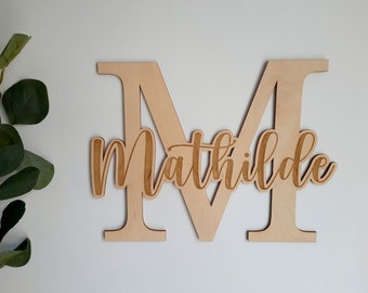 Wall decoration letter and first name baby room - child - girl - boy - birth gift