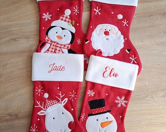 Grande chaussette de Noël personnalisée / Botte de Noël