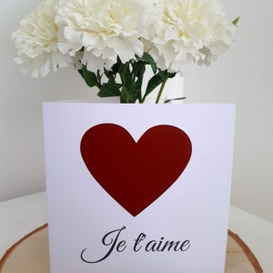 Carte à gratter personnalisée "Je t'aime" Saint-Valentin coeur rouge / Surprise