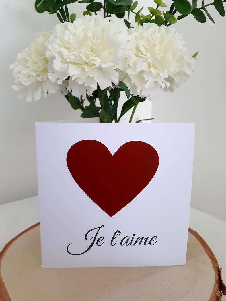 Carte à gratter personnalisée "Je t'aime" Saint-Valentin coeur rouge / Surprise image 1