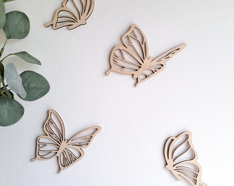 Wooden wall decorations for baby's room, butterfly flight