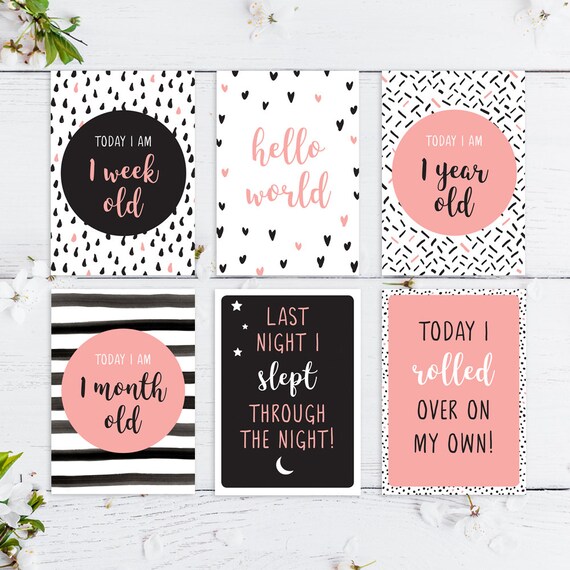 Printable Baby Milestone Cards/ Baby Milestone/ Baby/ PDF/ | Etsy