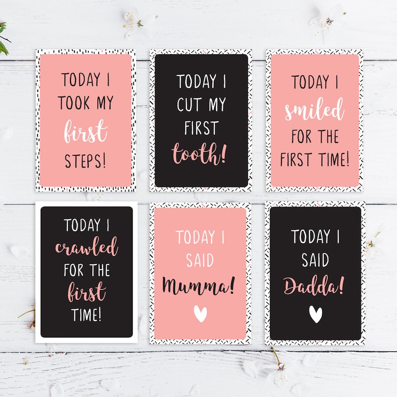 Printable Baby Milestone Cards/ Baby Milestone/ Baby/ PDF/ Etsy