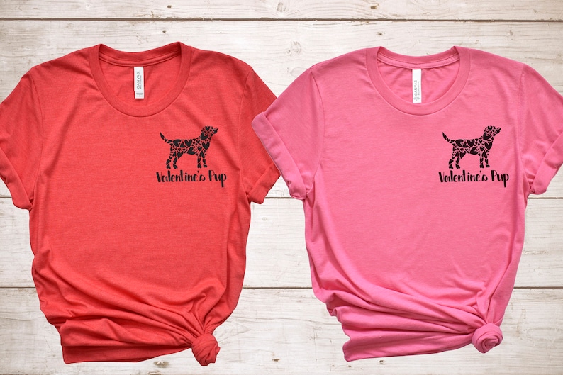 Valentine/'s Day Gift Valentine/'s Dog Shirt St Valentine/'s Pup of Hearts Tee