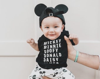 Mickey and Friends Tee, Family Matching Disney Vacation Shirt, Baby's First Disney World Trip Outfit, Disneyland Shirt for Toddler and Kids