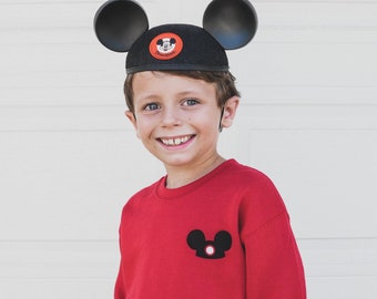 Mickey Ear Hat Embroidered Sweatshirt • Toddler, Kids + Adult Sizes • Disney World Sweatshirt • Family Disneyland Matching Sweatshirts