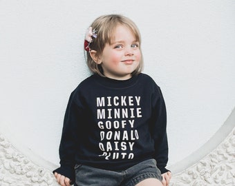 Mickey and Friends Sweatshirt, Family Matching Disney Vacation Outfit, First Disney World Trip, Disneyland Shirt for Toddler, Kids and Adult