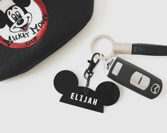 Monogram Mickey ears custom acrylic keychain