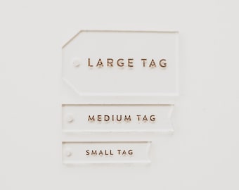 Personalized Laser Engraved + Dark Gold Enamel Filled Gift Tags • Custom Place Cards • Table Place Setting Names • Gift + Present Wrap Tags