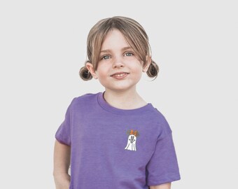 Minnie Ghost Embroidered Disney Halloween Shirt, Family Matching Disney Tees, Disney World Trip Outfit, Disneyland Tee for Toddler and Kids